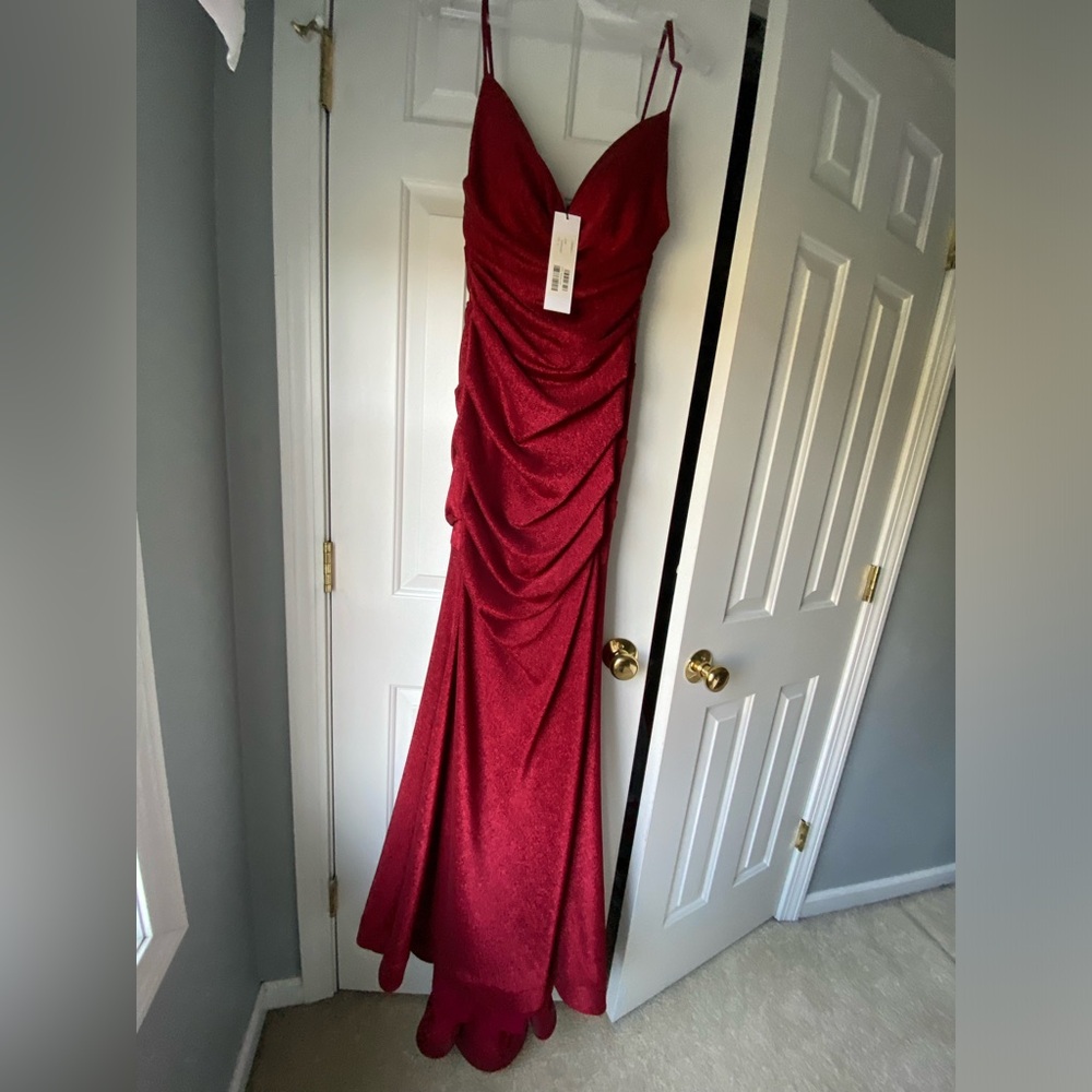 Burgundy Jovani Prom Dress